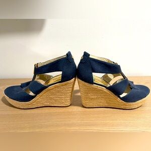 Blue denim MK Michael Kors Wedges 9.5